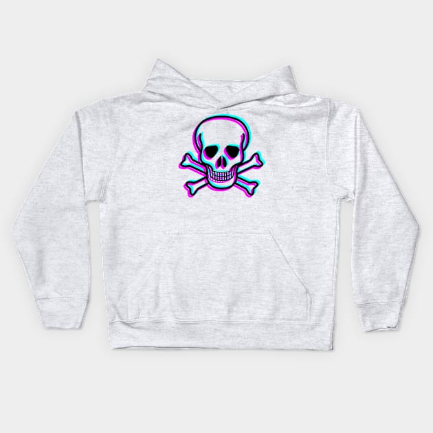 Skull Color Kids Hoodie by Lord Art